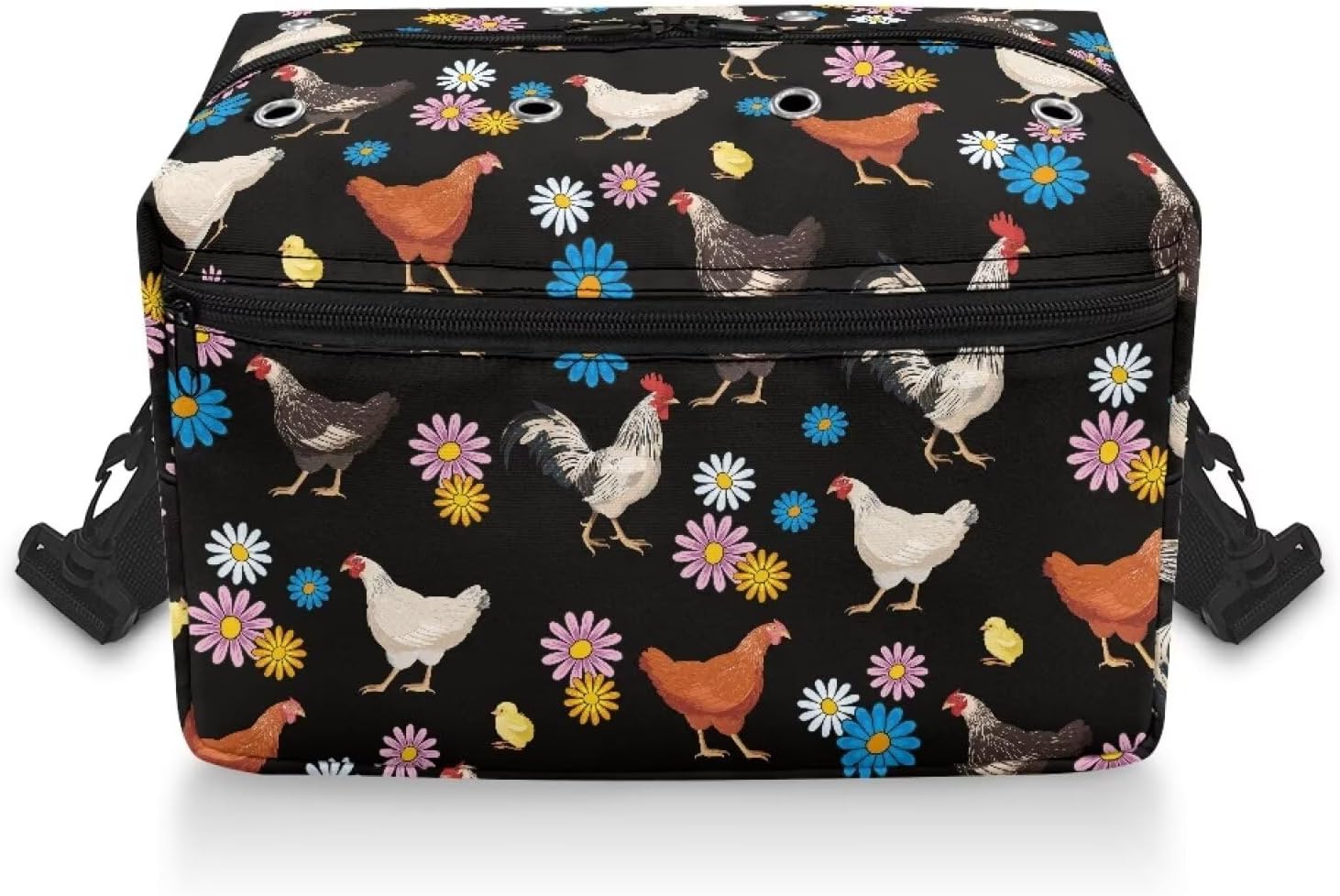 Kathyboom Rooster Knitting Bag Portable Crochet Storage Bag for Knitting Accessories, Durable Crochet Tote Bag for Knitting Needles, Crochet Hooks