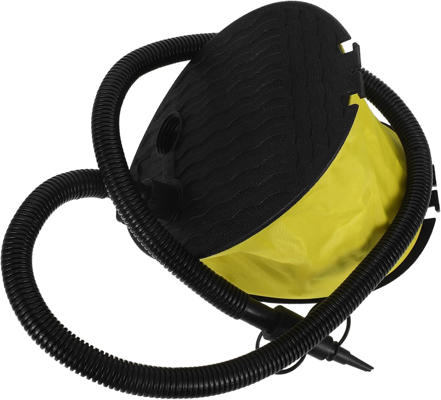 Bellow Foot Pump Inflator with Adapters for Camping Air Mattress Balloon Yoga Ball and Pool Floats Portable Foot Operated Quick Inflation and Deflation Pump for Outdoor Use