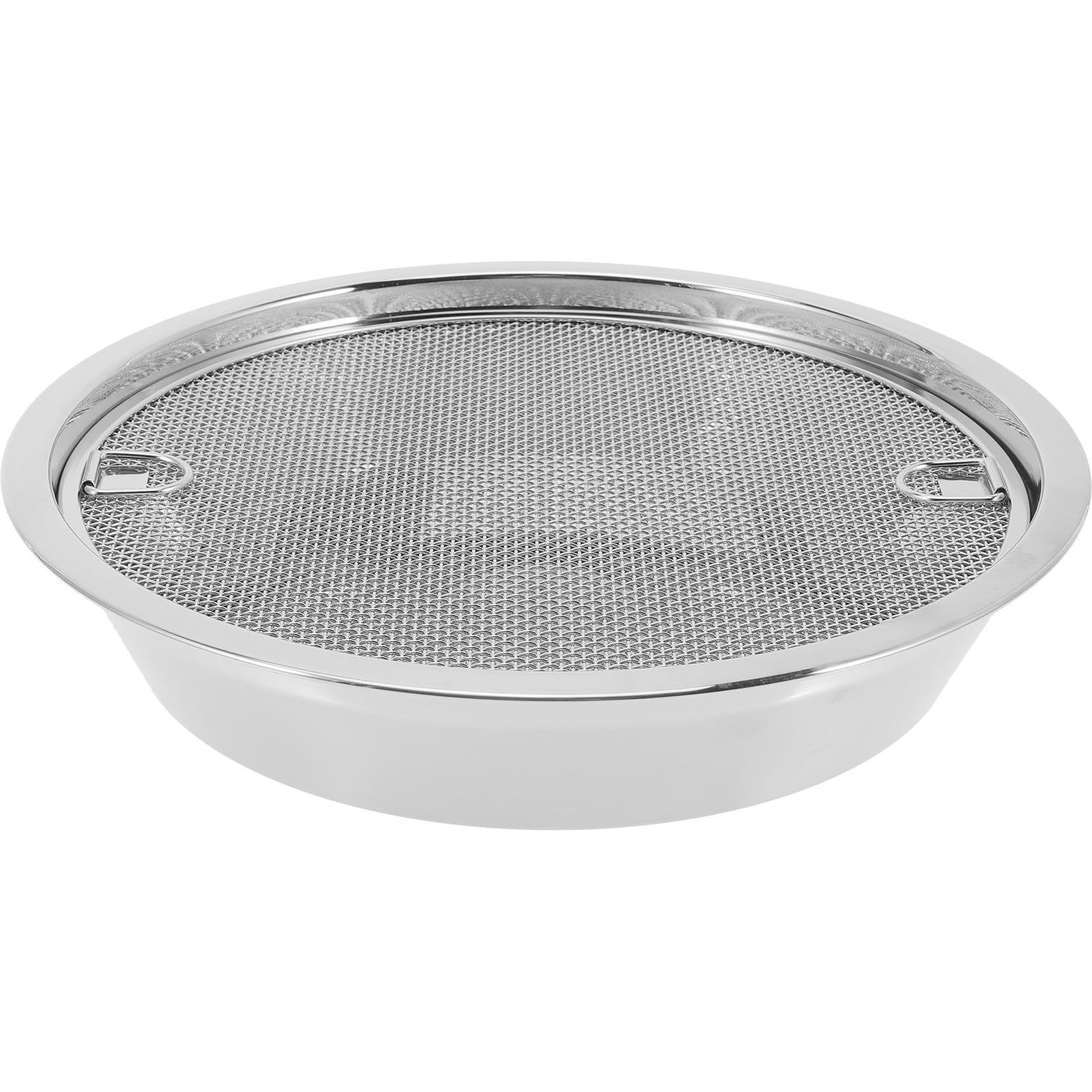 Assiette en acier inoxydable 304 de 26 cm avec bac de drainage friture et goûter