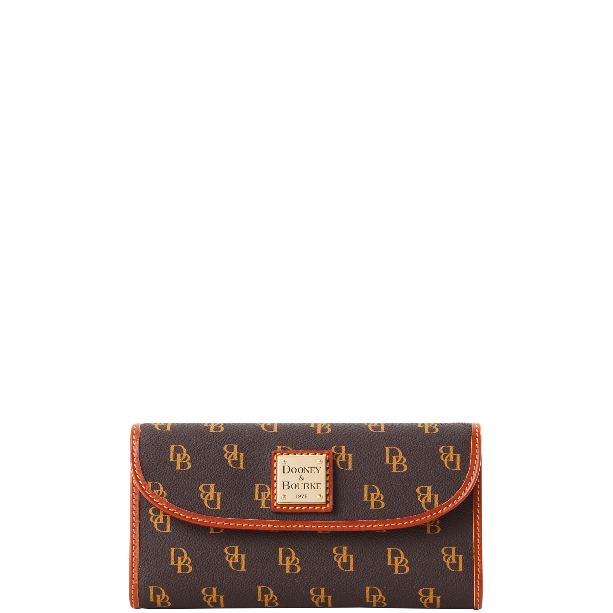 Dooney & Bourke Wallets for Women, Large Leather Trifold Gretta Continental Clutch Purse Credit Card Holder