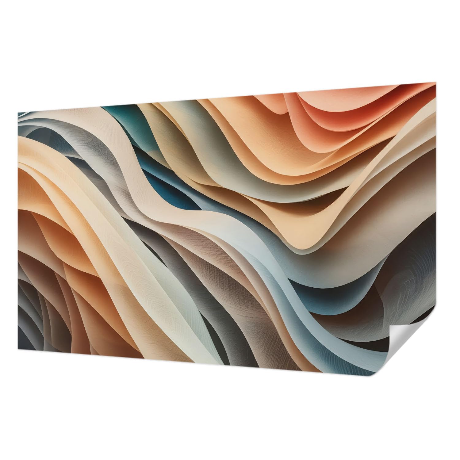 Décor mural adhésif haute qualité Tulup aux formes ondulées pour un design intérieur
