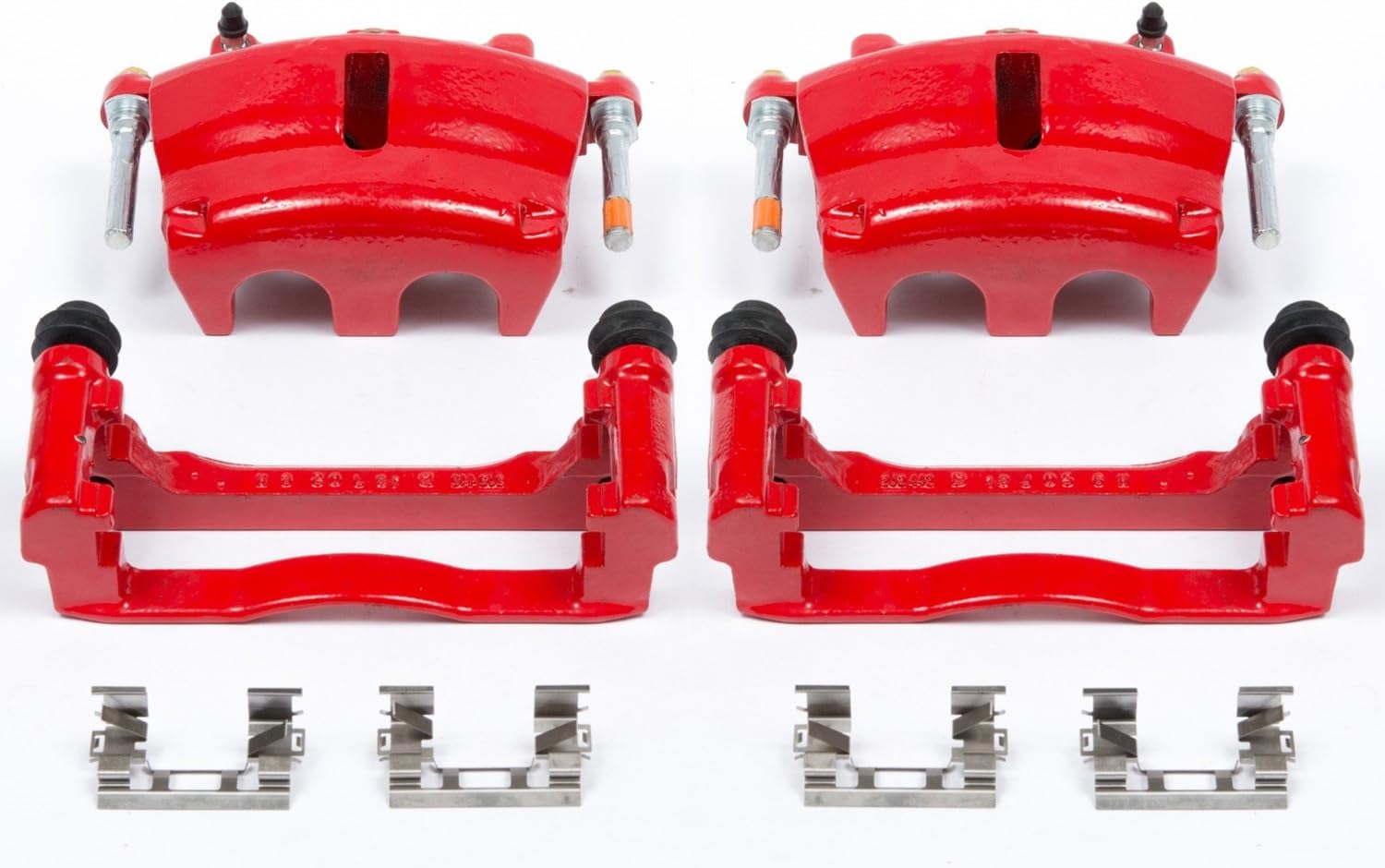 PowerStop Front Red Powder Coated Brake Caliper Pair for Buick Rainier 2006-07 |Chevrolet Trailblazer 2006-09 |Trailblazer EXT 2006 |GMC Envoy 2006-09 - High-Temp Brake Caliper Upgrade, S5004A