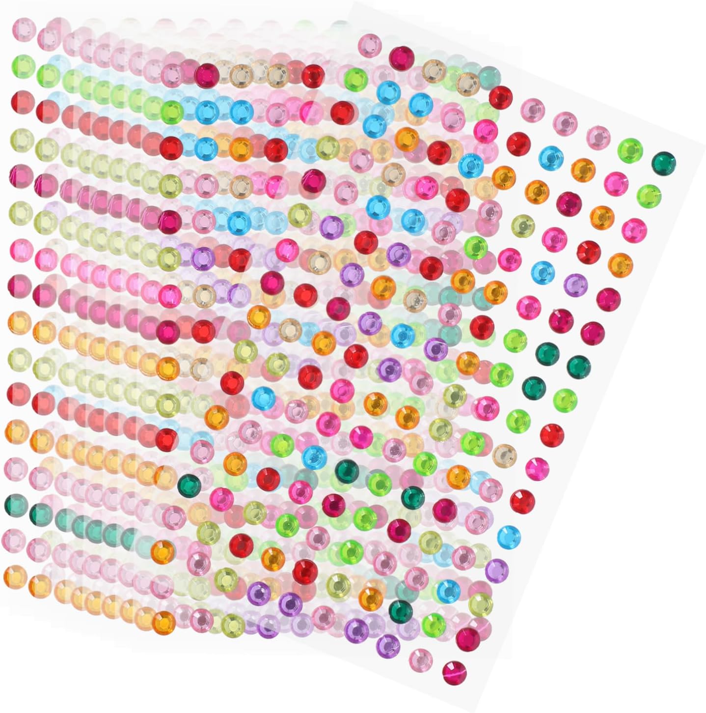 Uonlytech 10sheets Self-Adhesive Rhinestones for Crafts of Flatback Gem Stickers for Face Art Jewelry Making Card Embellishments and Festival Decorations