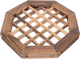 Homoyoyo Rustic Window Frames Wall Decors Vintage Octagonal Window Frame Country Wall Hangings for Wall Window Background Large