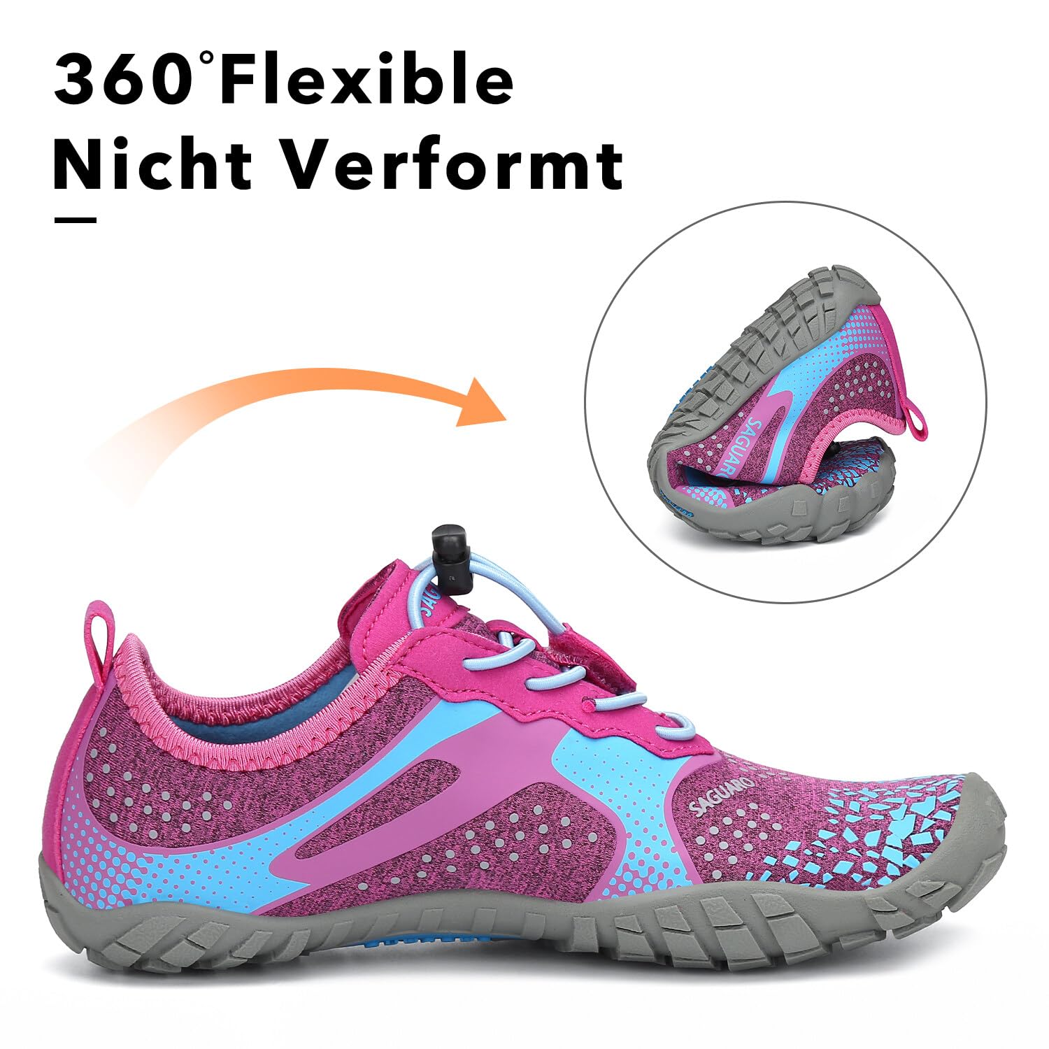 SAGUARO Barefoot Shoes Bambini Traspiranti Scarpe Barefoot Ragazzi Ragazze Scarpe Minimaliste Gr.24-36