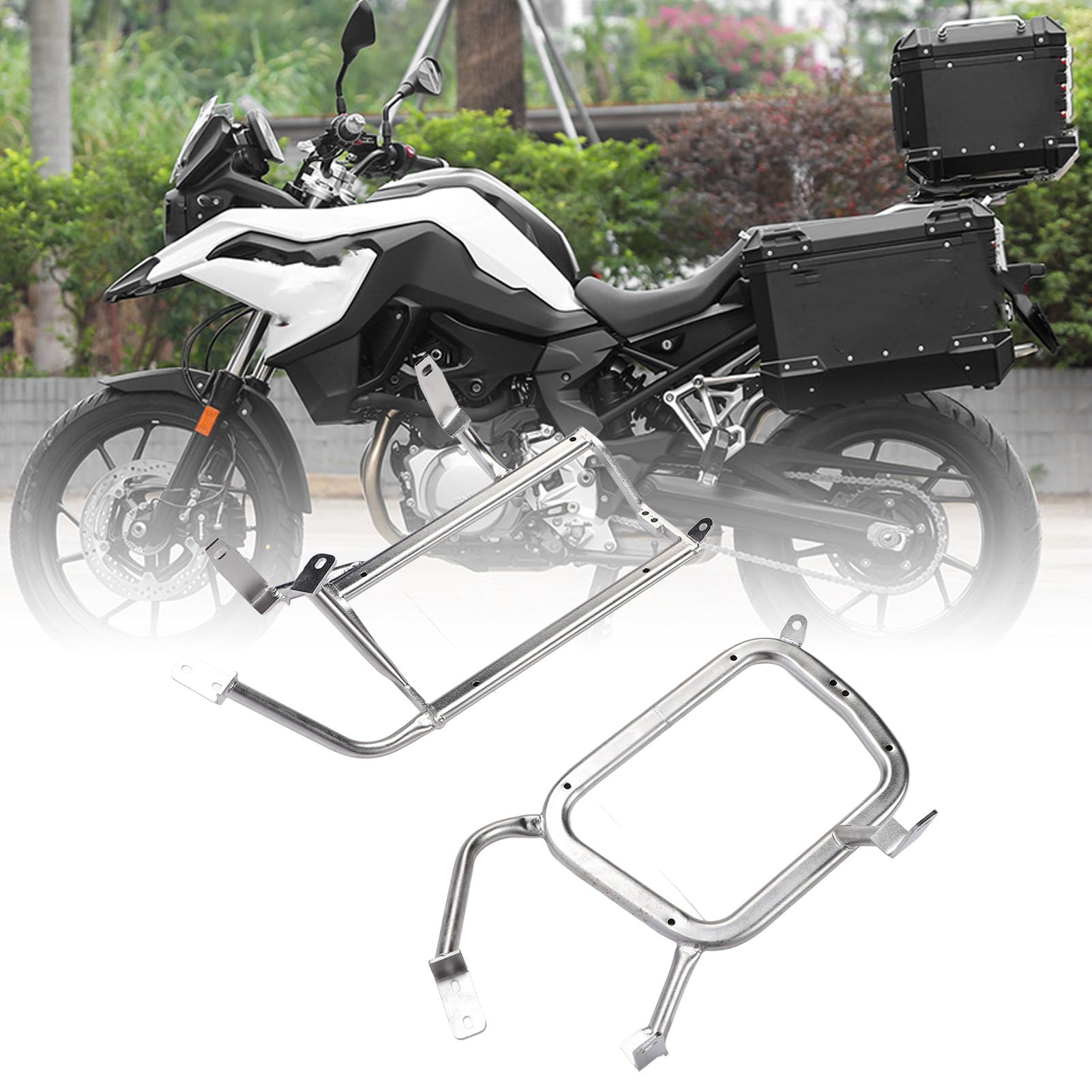 aqxreight Górna Obudowa Motocykla Rama Stojaka ze Stopu Aluminium Boczna Torba Podsiodłowa Wspornik Pomocniczy do F750GS F850GS 2018 2021