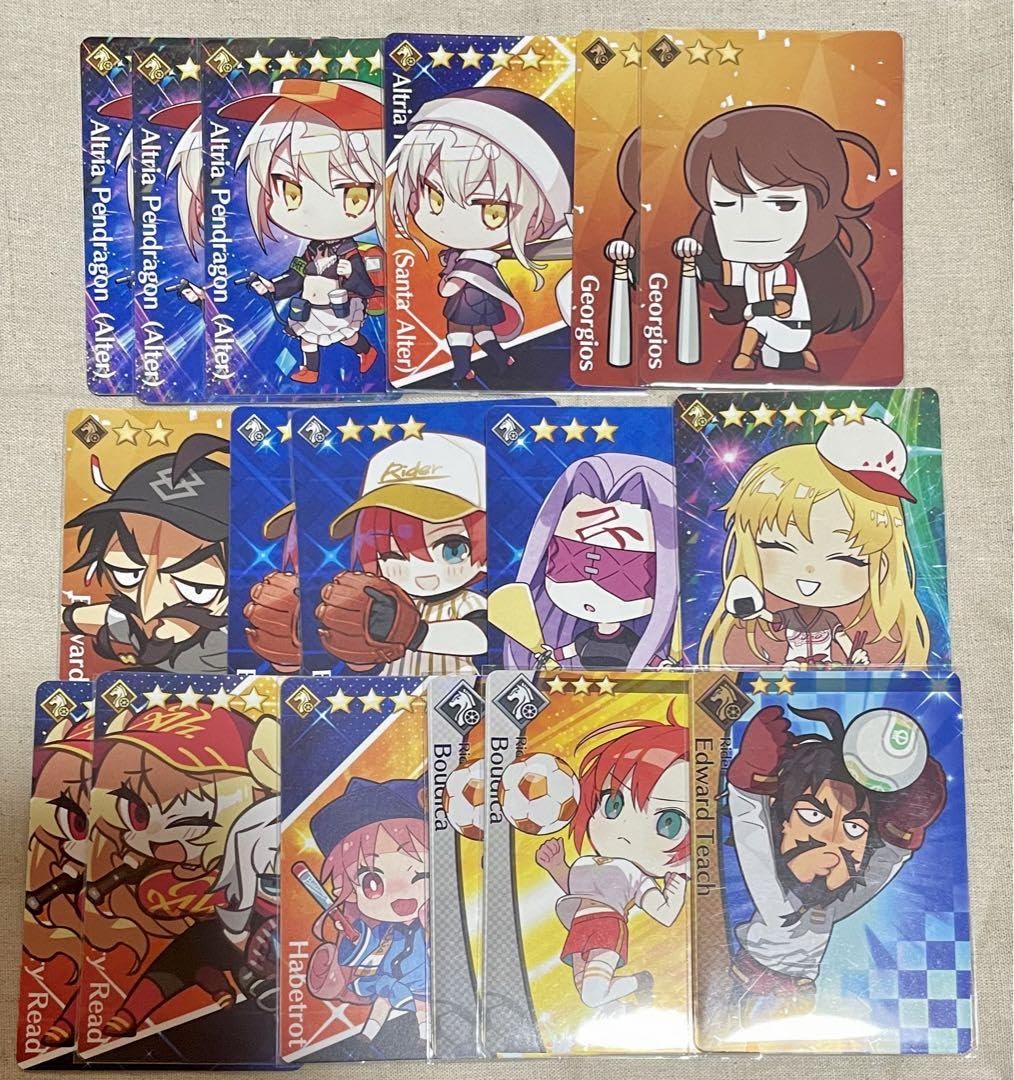 Amazon.co.jp: ライダークラスセット FGO fes サッカーカード 野球