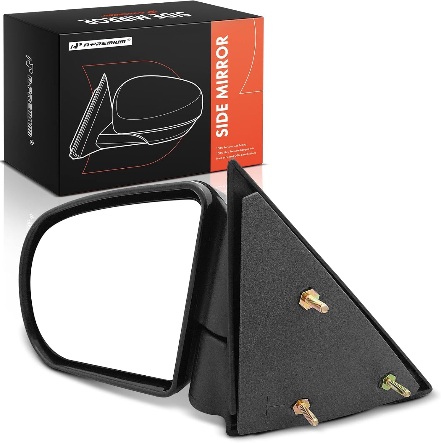 A-Premium Driver Side Manual Door Mirror - Compatible with Chevrolet Blazer 1999-2005, S10 1998-2004 & GMC Jimmy 1999-2000, Sonoma 1998-2004 & Oldsmobile Bravada 1999-2001 - Non-Heated Manual Folding