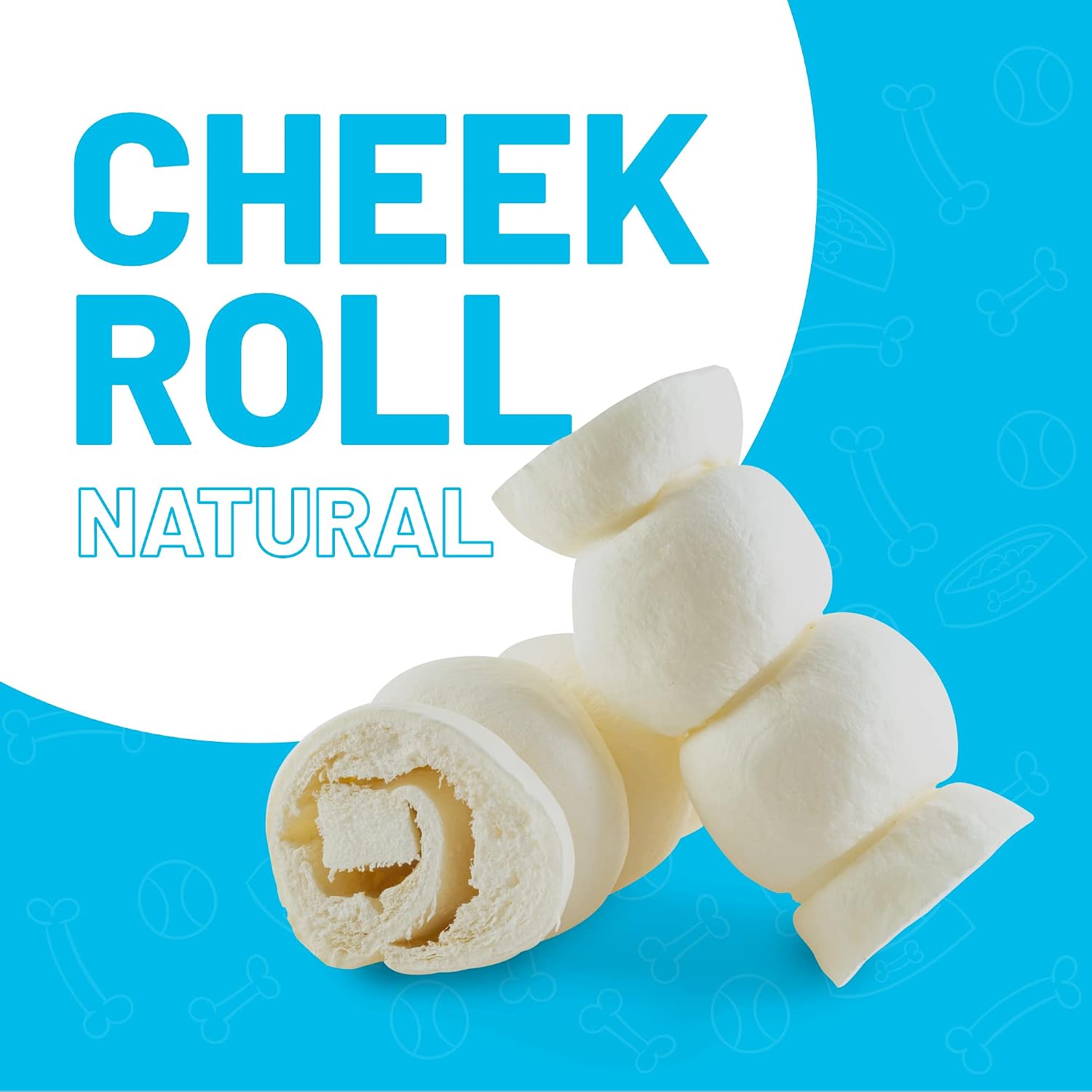 SITKA Farms Beef Cheek ROLL 5-6" Extra Thick Dog Chew - No Rawhide - Sourced from Free Range Grass Fed Cattle - Healthy Teeth and Gums for Small Medium and Large Dogs (10 Count)