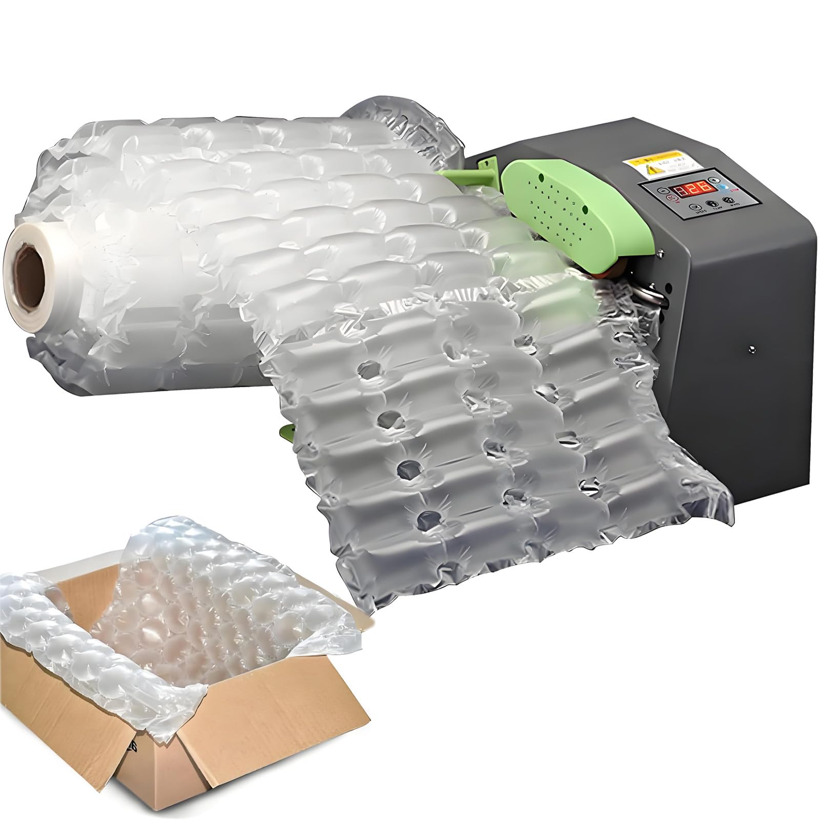 Macchina a Cuscino d'Aria Automatica, velocità 12 m/min, Macchina per Cuscini d'Aria, Macchina da Imballaggio Gonfiabile per Tipi di Film in Varie Larghezze