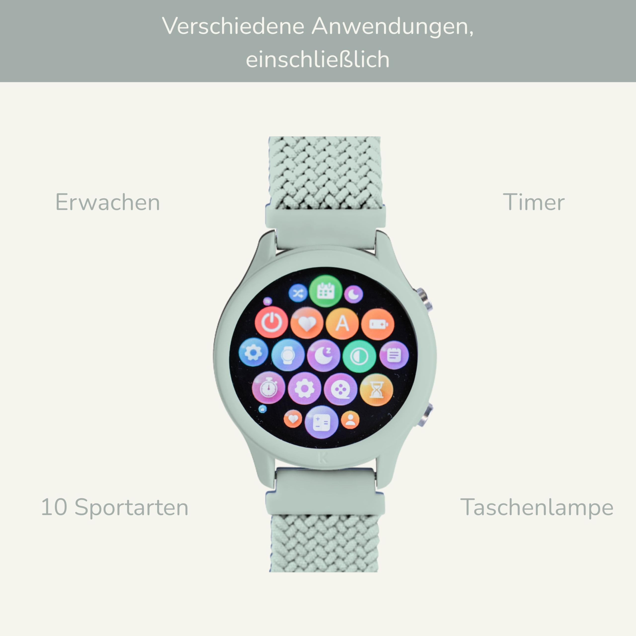 KIDYWOLF - K-Watch Grüne - Deine Interaktive Kinderuhr ab 8 Jahren - Coole Digitale Armbanduhr mit OLED & Taschenlampe