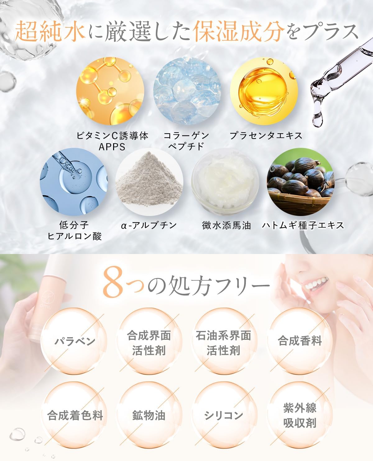 omu Face Cream 30g - Moisturizing Cream for Face, Dry & Sensitive Skin, Made in Japan, with Vitamin E, Vitamin C Derivative, APPS, Placenta, Package Renewal (Benoit Co., Ltd.) view 5