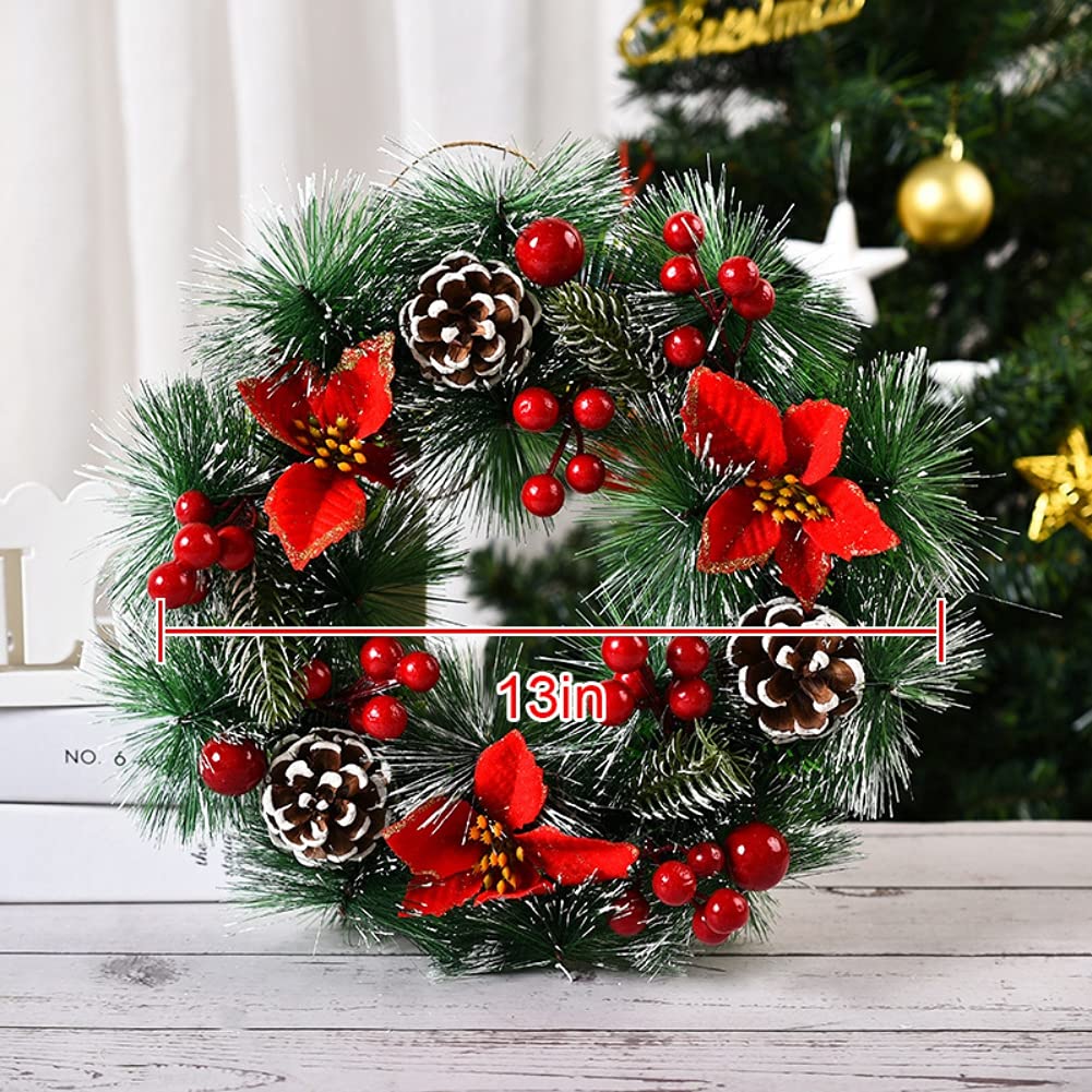 Amazon.com: 13 Inch Pre-Lit Artificial Christmas Wreath with LED