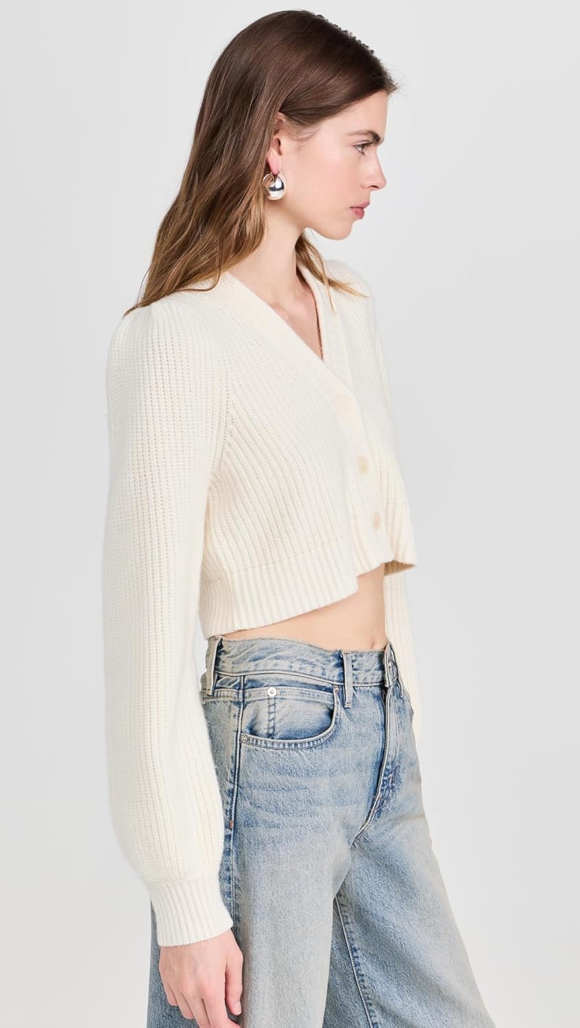 LOVESHACKFANCY Women's Avignon Crop Cardigan