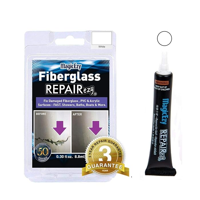Buy MagicEzy Fiberglass RepairEzy (White) Fiberglass Repair Kit in a