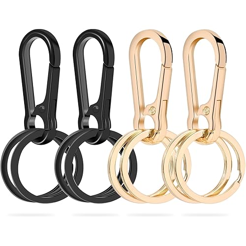 4PCS Metal Keychain Clip Hook Keychain Keyring Key Chain Ring Clip Holder for Car Keys Women Men