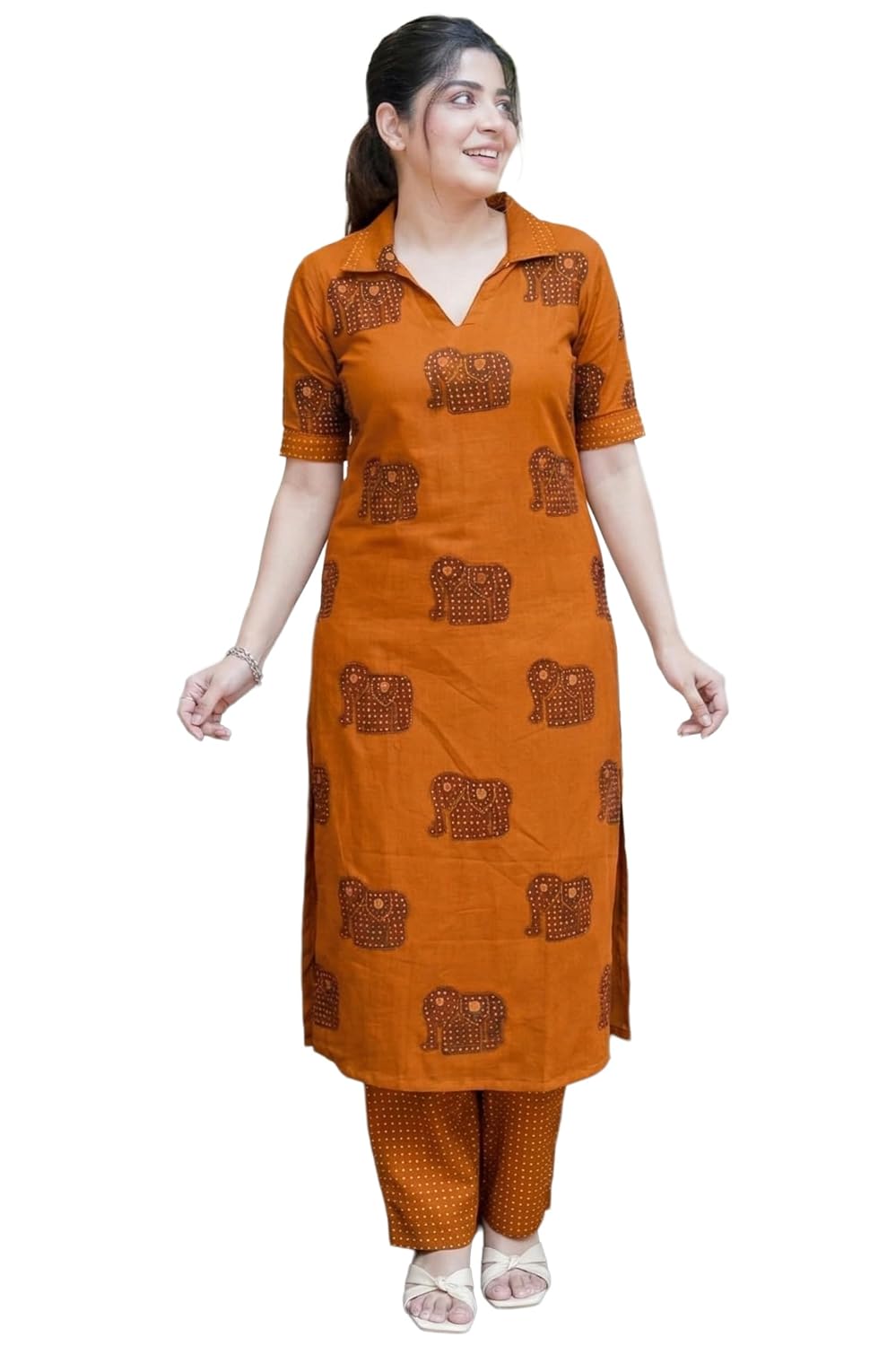 ANNI Designer Women's Rayon Viscose Printed Kurta Pant Set | Collar Neck Straight Ethnic Suit for Women | Comfortable Indi... - Review, Price and Buying Guide