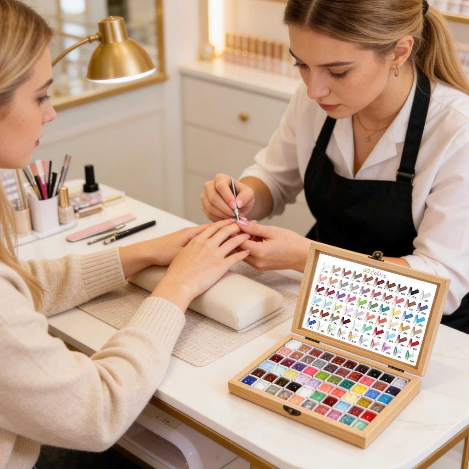 Pat Gels Do Paznokci 60-kolorowy długotrwały | paleta z żelem pattingowym do zdobień paznokci W domu, salonie, na przyjęciach, urodzinach, ślubach, wakacjach, do