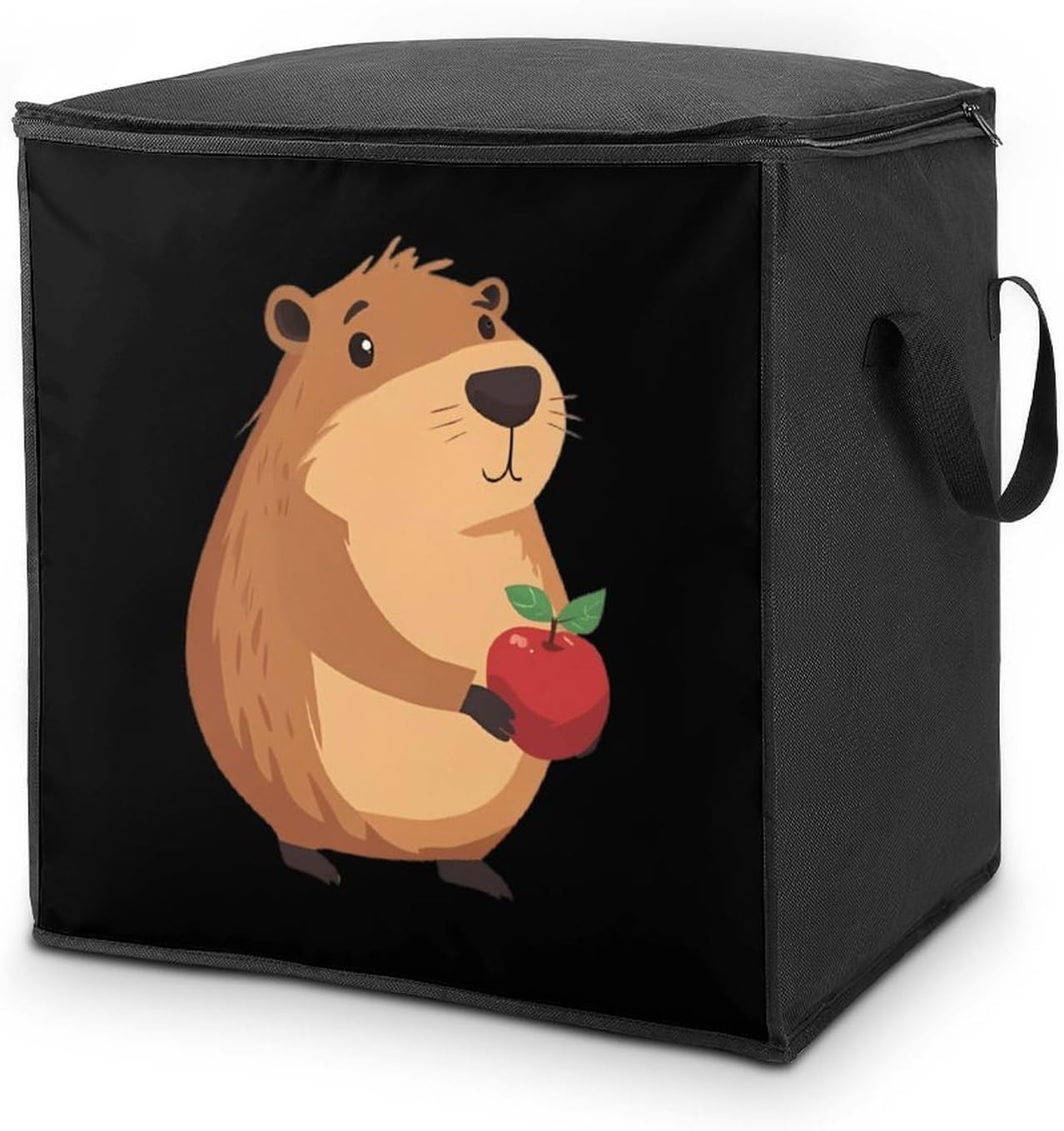 Cute Capybara Large Comforter Blanket Storage Bags Bins 70L Closet Organizer with Handles