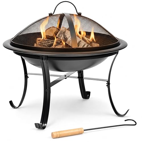 Gas One 22 in Outdoor– Wood Burning Fire Pit with