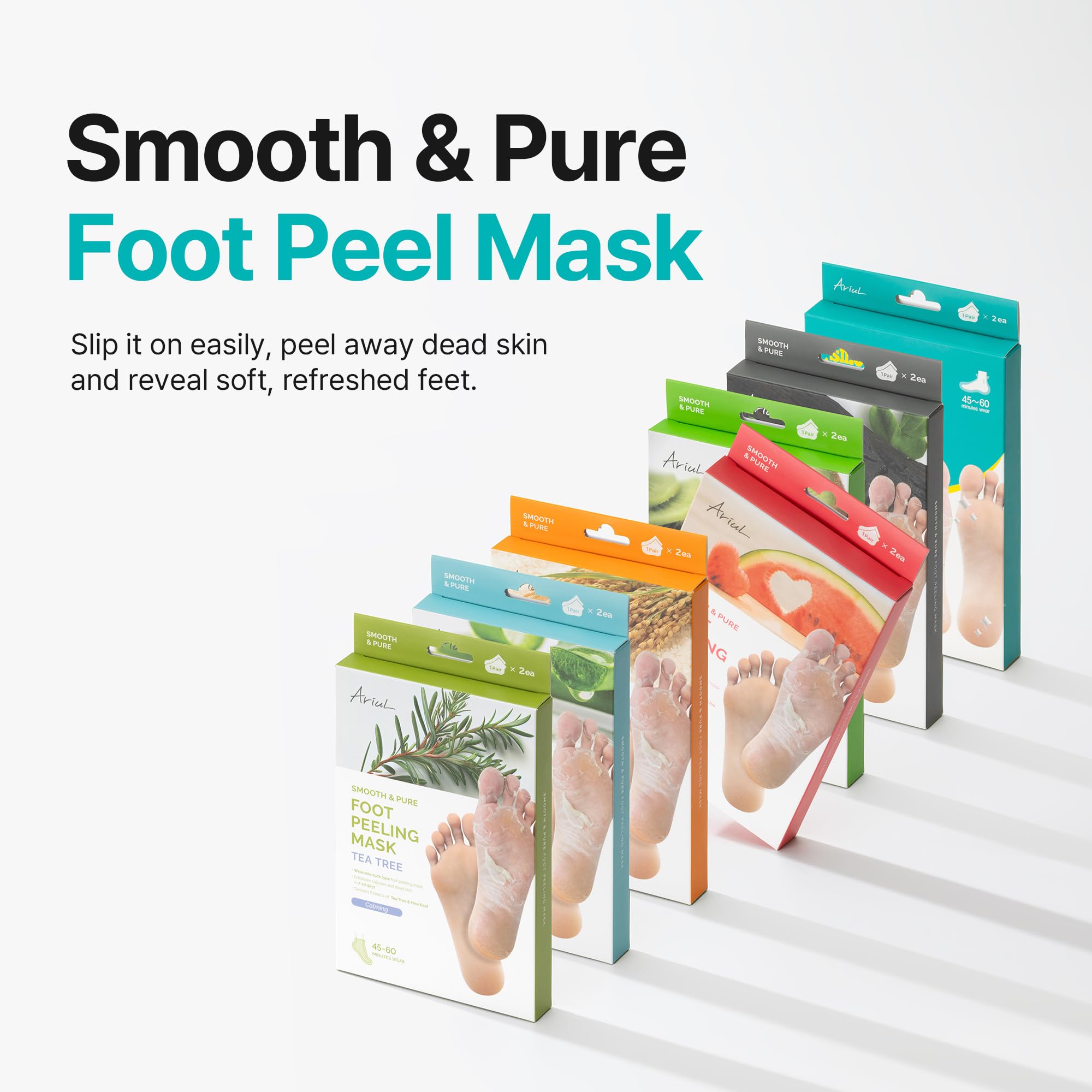 Ariul Smooth & Pure Softening Foot Peeling Mask Sheet 2 pairs - Çorap Tipi Deri Yumuşatan Ayak Peeling Maskesi 2 çift
