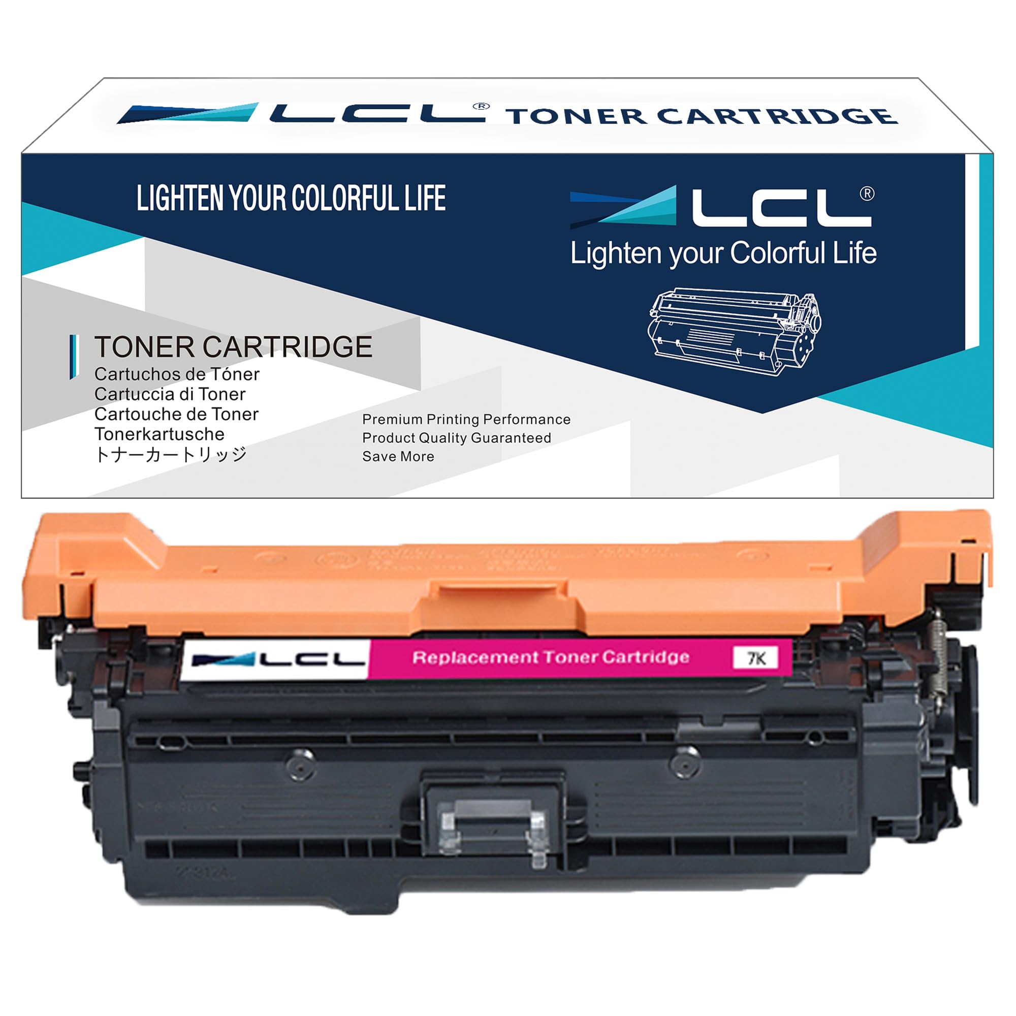 LCL Remanufactured Toner Cartridge Replacement for HP 504A CE253A LaserJet CP3525 CP3525dn CP3525n CP3525x CP3530 CM3530 CM3530fs (1-Pack Magenta)