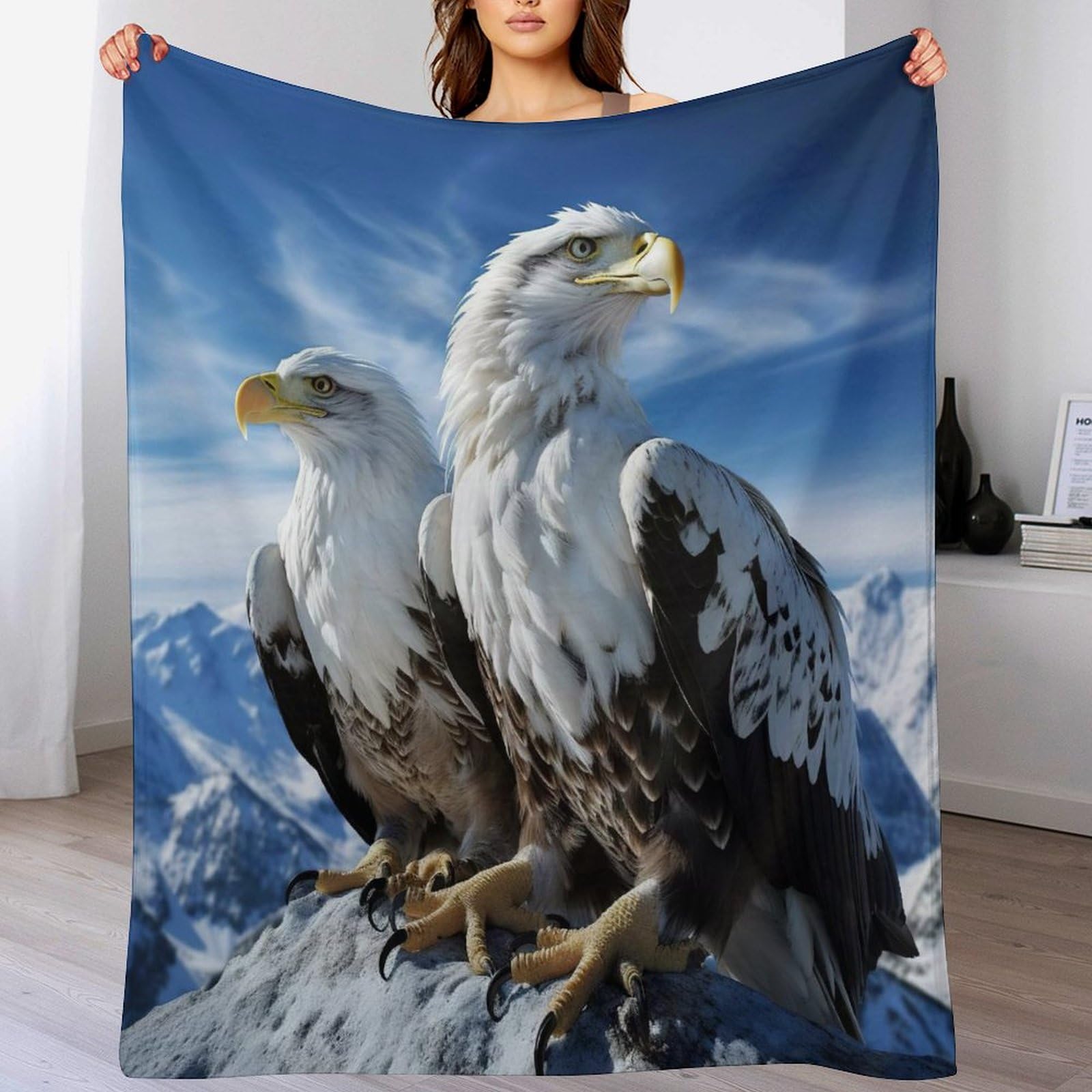 Couvertures douce et hypoallergénique Aigle en flannel premium