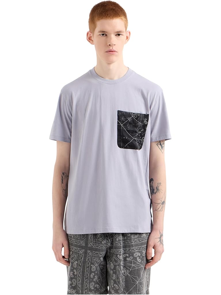 Multi Armani Exchange Logo Pocket Tee