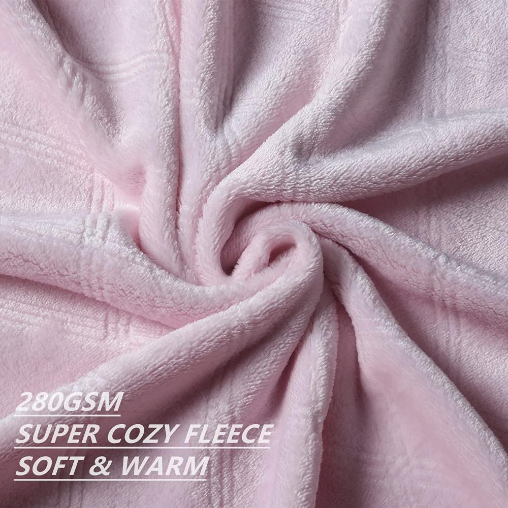 CREVENT Plush Super Soft Lightweight and Breathable Baby Blanket for Girls Infants Stroller Crib Bed Spring Summer All Seasons Use(30"X40" Pink) Baby Pink image 2 of 7 B08SLTD3KS