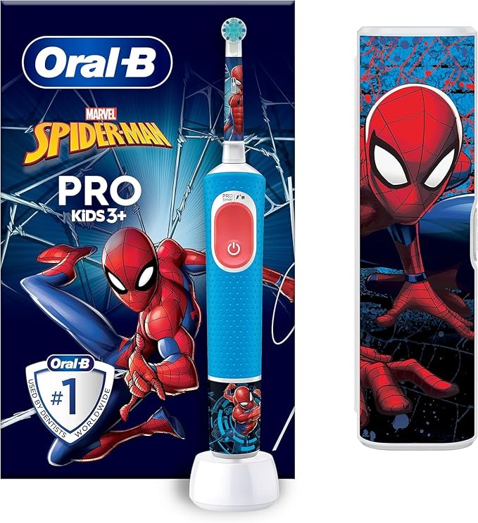 Oral-B Pro Kids Spider-Man toothbrush with travel case