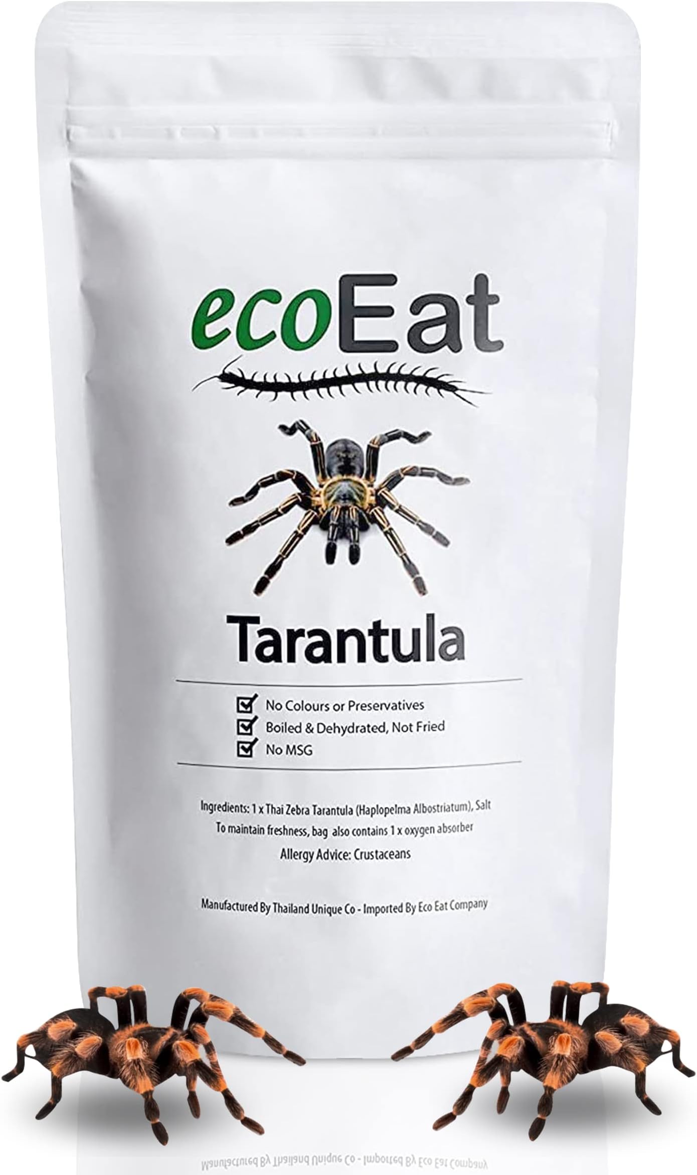 Edible Tarantula Spider - 100% Edible Bug Edible Dehydrated Zebra Tarantula Insect - Snack Food Gifts