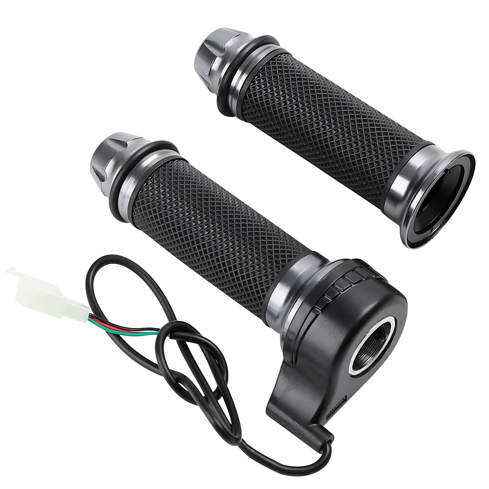Minho 22mm/0.87" Electric Bike Handlebar,E-Bike Throttle Grip in Rubber and Metal Material for Universal Electric Bicycle Scooter