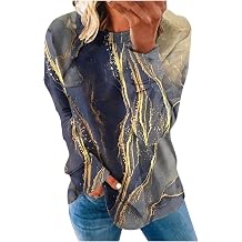 Ceboyel - Womens Crewneck Sweatshirt Color Block Stripe Long Sleeve Pullover Fall Clothes