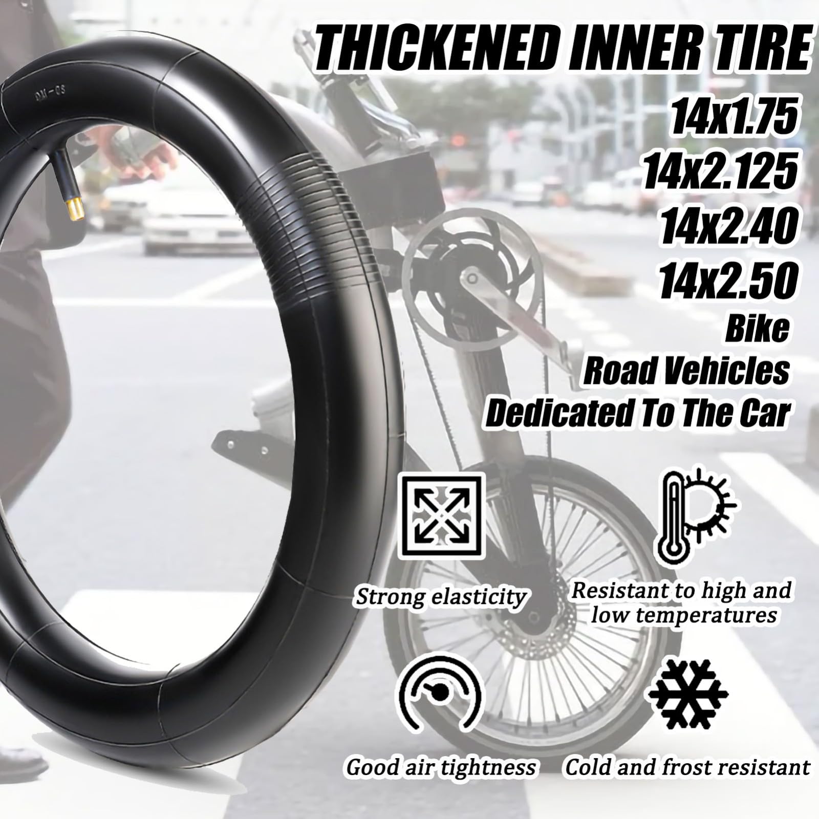 Rear Inner Tube 145/50-10 With Curved Valve Stem For X6 X8 X15 Pocket Bikes, Fellers Small Engines