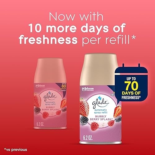 Miniatura 4 de Glade - Aromatizante de repuesto para aerosol automático, Berry Pop, 6.2 oz