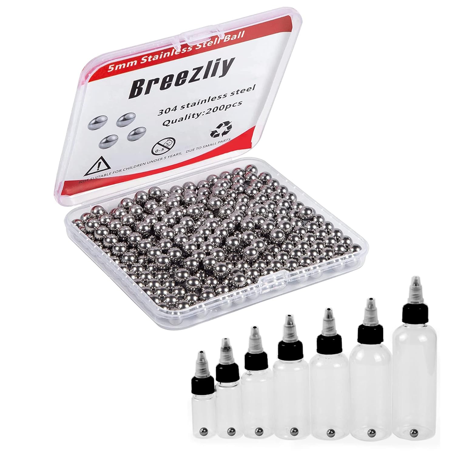 Breezliy 200 pcs Paint Mixing Balls Stainless Steel Mixing Agitator