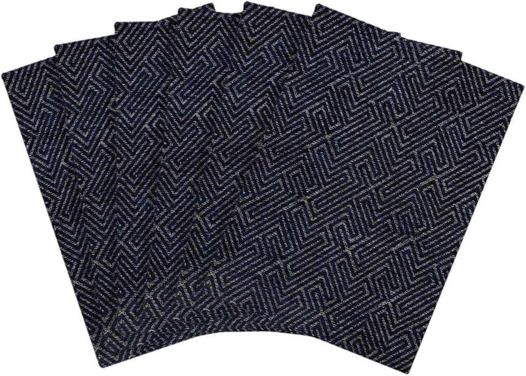Saral Home Unique Quality Viscose Dining Table Kitchen Placemats, 6 Mat -33x45cm, 1 Runner 33x120 cm (Set of 7), Grey