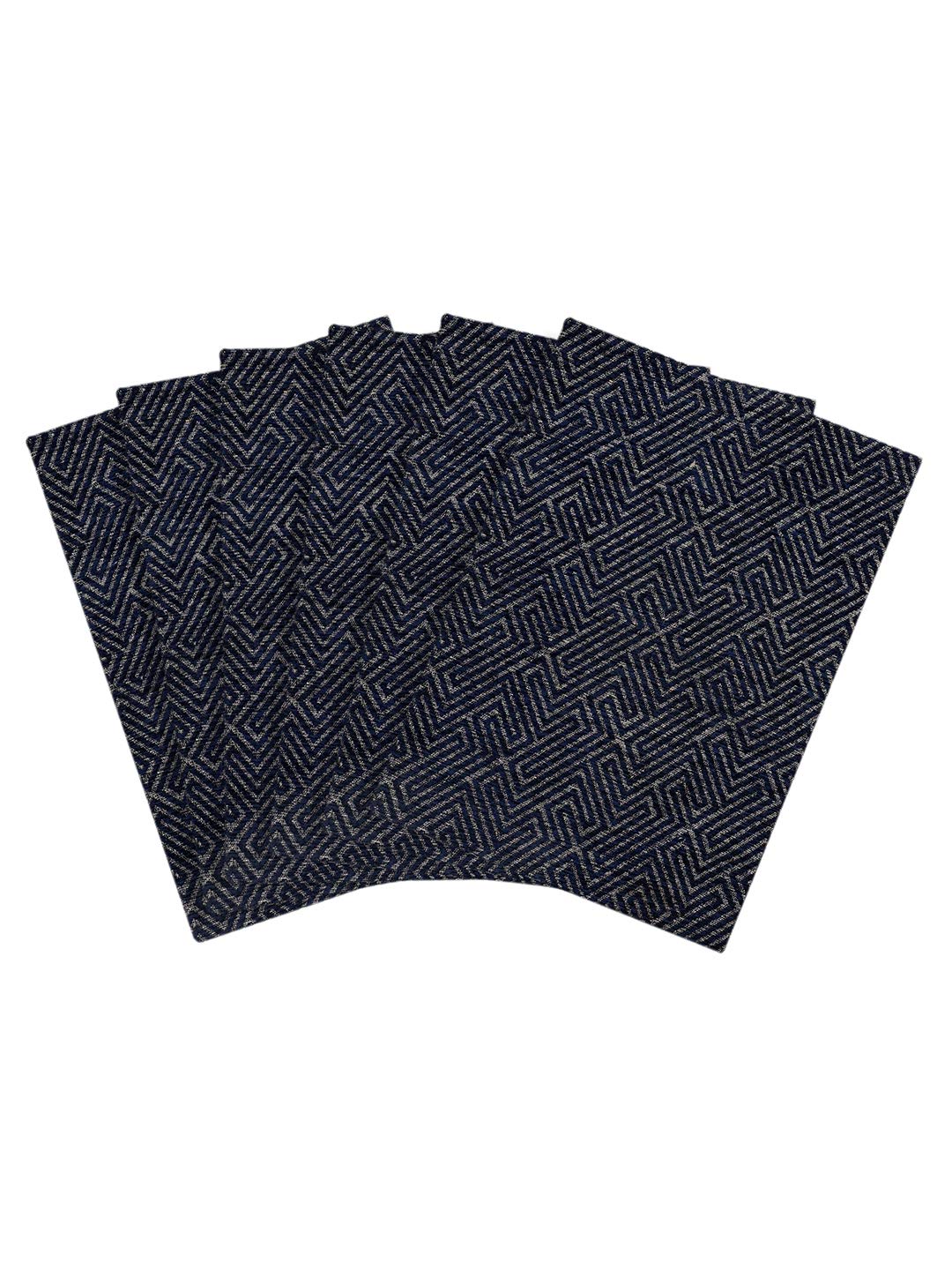 Saral Home Unique Quality Viscose Dining Table Kitchen Placemats, 6 Mat -33x45cm, 1 Runner 33x120 cm (Set of 7), Grey