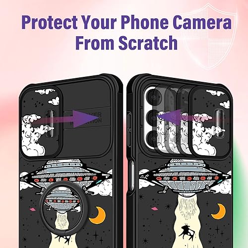 Miniatura 4 de Funermei para Samsung Galaxy A14 5G Funda para teléfono - Cubierta linda para mujeres y chicas Alien Fun Funny Girly Kawaii Estética Cool Diseño