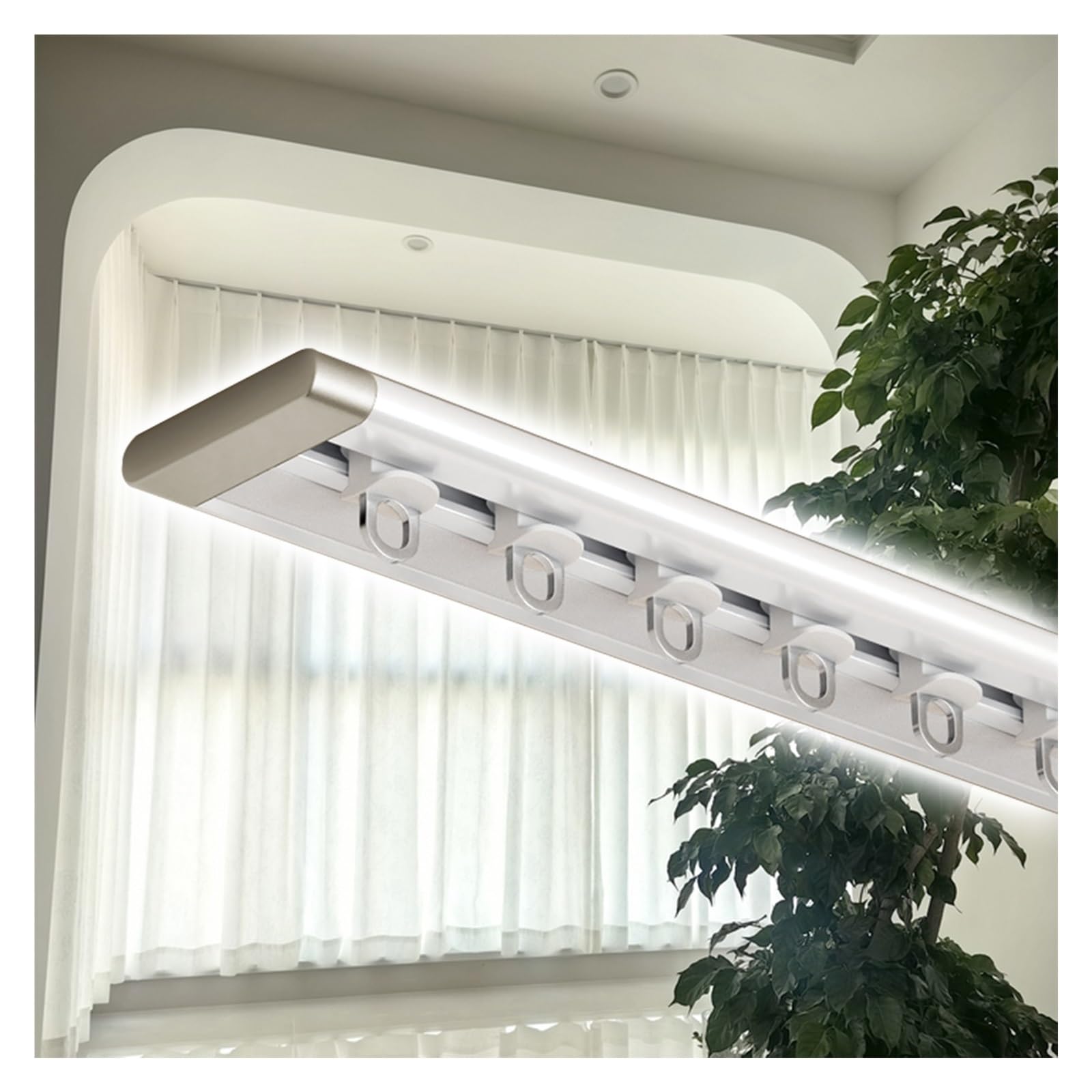 Rail de plafond en aluminium blanc 2,65m pour douche de véhicule récréatif