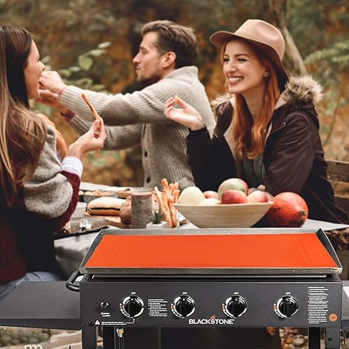 Miniatura 10 de Funda protectora de silicona para parrilla Blackstone de 28 pulgadas, alfombrilla de silicona resistente de grado alimenticio, protege la plancha de