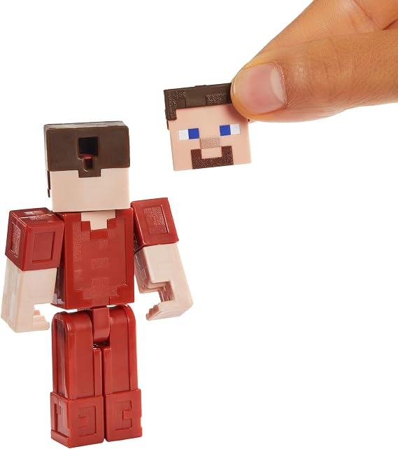 Mattel Minecraft Earth 3.25 Steve in Red Leather Figure