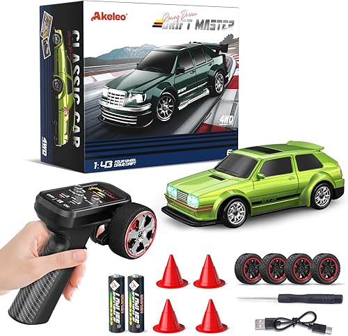 Miniatura 9 de 1/43 Mini Auto RC de Drift con Giroscopio, Auto RC Proportacional 4WD, Autos RC de Grado Hobby 2.4GHZ, Vehículo Modelo RTR, Alta Velocidad de