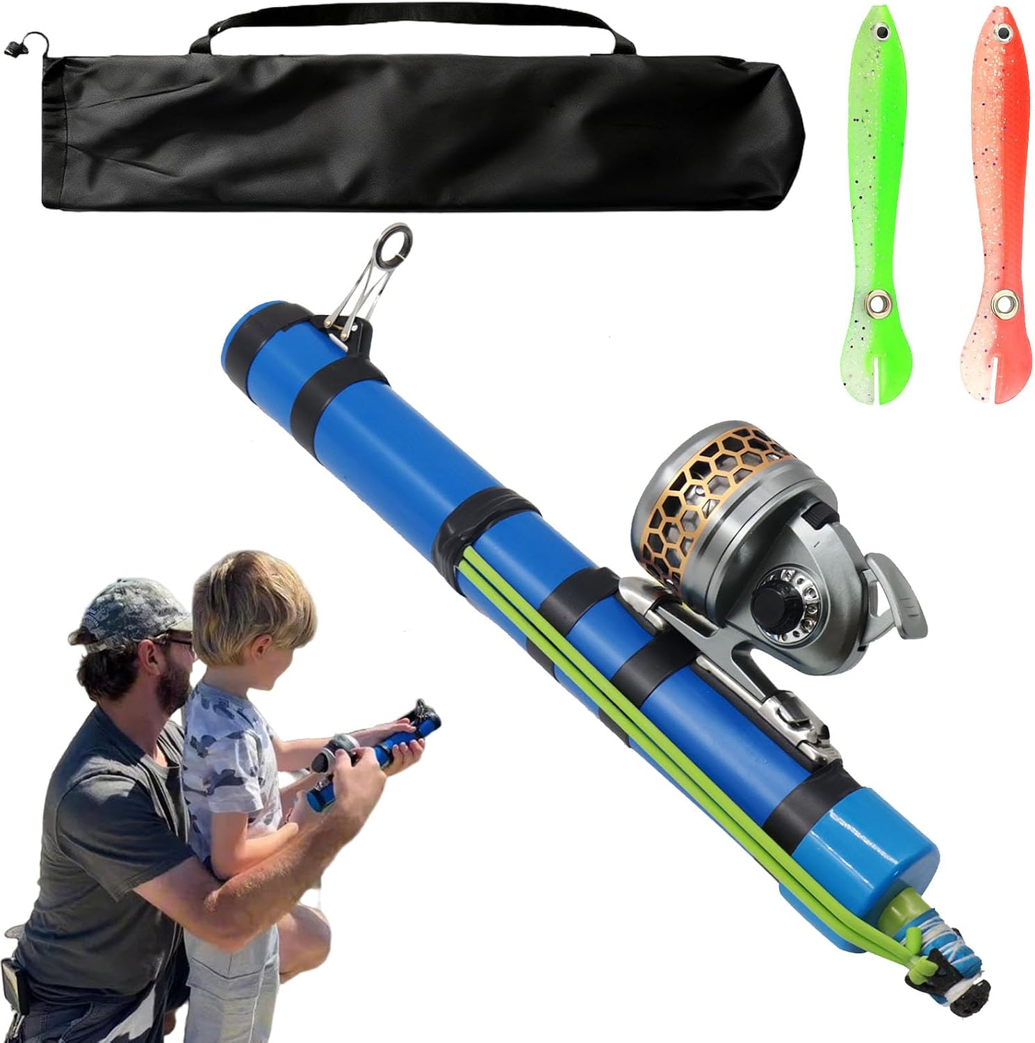 Fishing Catapult Rod, 2026 New Fly Fishing Rod for Kid, Catapult Fishing Rod, Professional Sling Shot Fishing Reel Pole, Saltwater and Freshwater Great Gear for Outdoor Anglers Travel