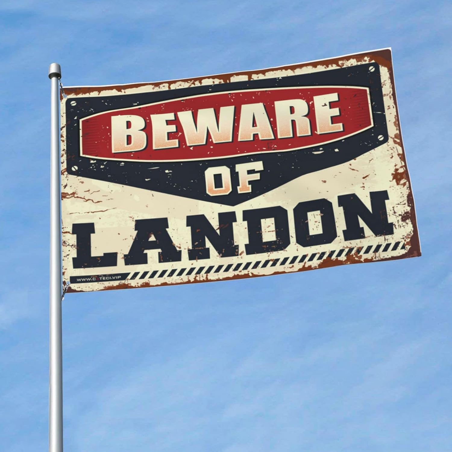 Room Flags For Guys Beware Of Landon Flag Dorm Flags For