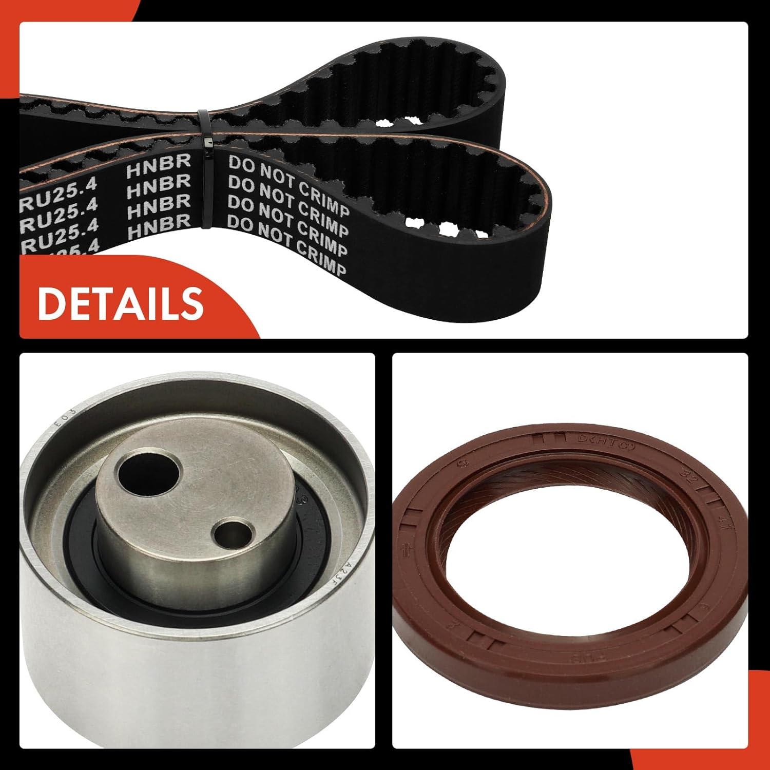 A-Premium Engine Timing Belt Kit Compatible with Geo Metro & Pontiac Firefly & Suzuki Swift, 1995 1996 1997-1.3L