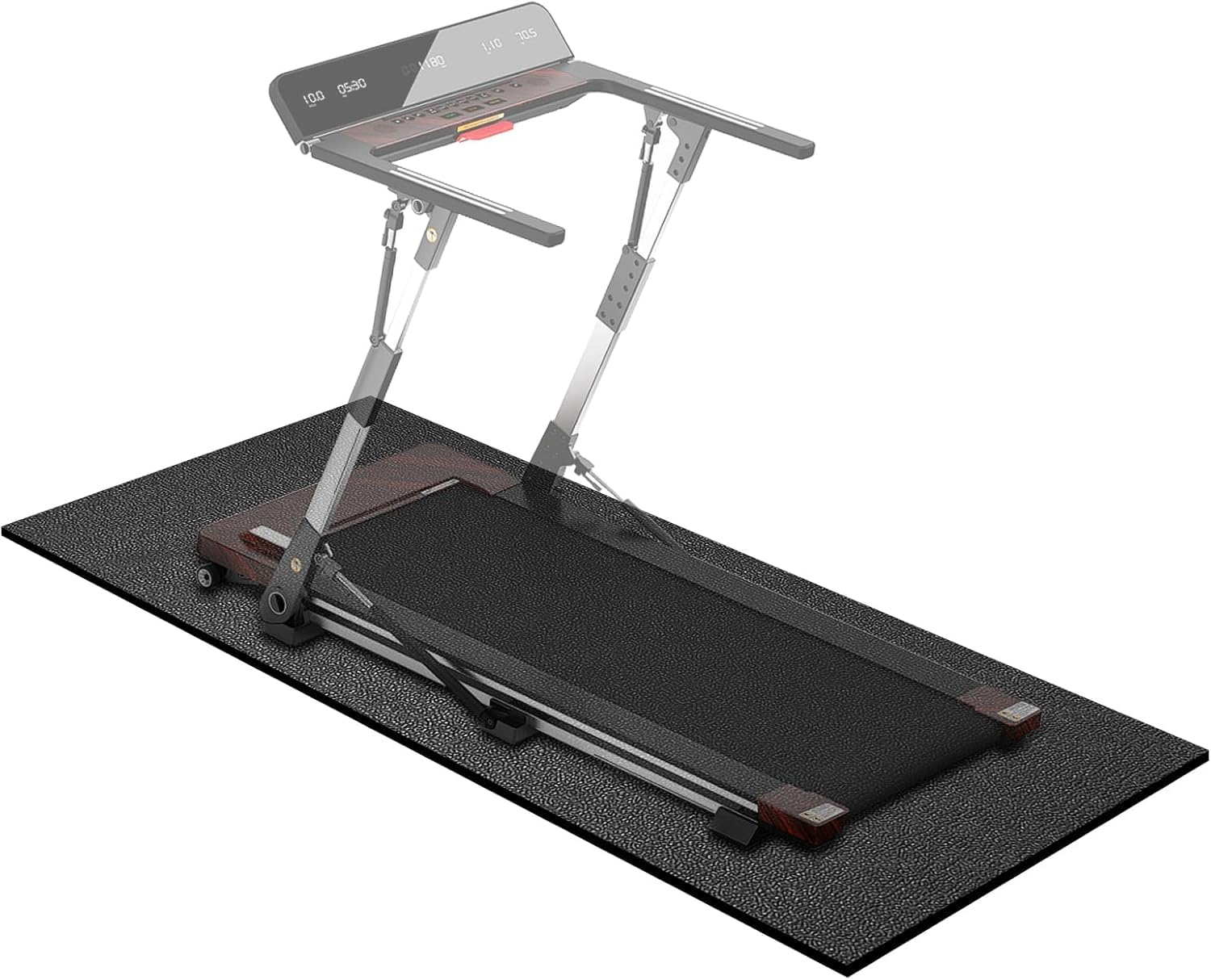 MAXVINI Faltbare Bodenschutzmatte Fitness Unterlegmatte für Fitnessgeräte, 140cmx65cm/160x75cm/180x80cm,6mm Dicke Hohe Dichte PVC Bodenmatte Fitnessgeräte für Laufbänd, gym, Heimtrainer, Rollentrainer