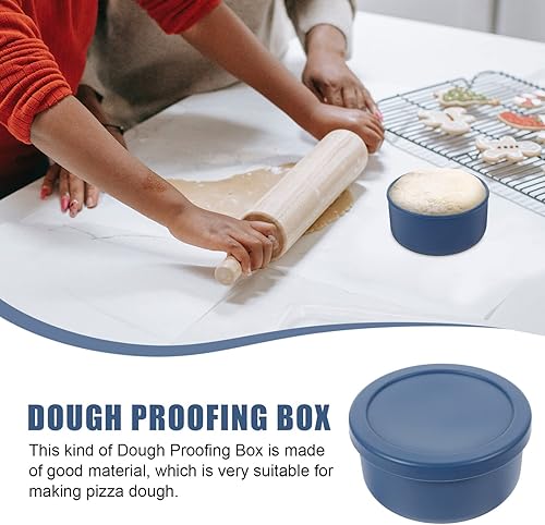 Miniatura 4 de Tofficu Cuenco de masa de silicona Caja de masa para pizza, caja de prueba de masa para el hogar (23.7 fl oz, azul