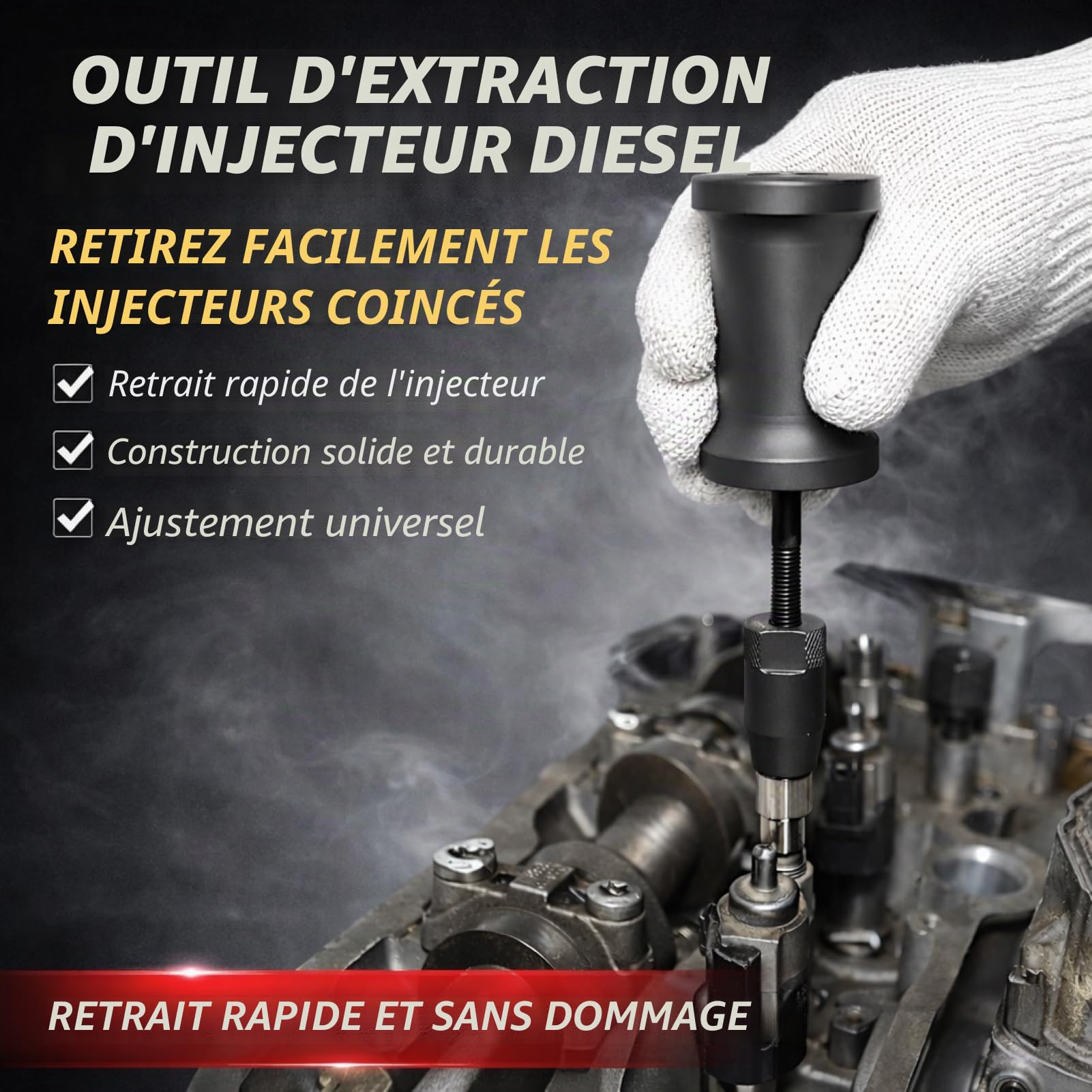 extracteur injecteur de Carburant N14, N18, N20, N26, N53, N54, N55, N63, S63, Outil arrache d'injecteur Coulissant Marteau