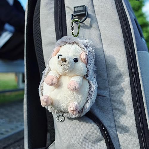 Miniatura 4 de Paquete de 8 mosquetones en forma de D con puerta de tornillo, mini llavero de 2.2 pulgadas, hebilla de llavero de aleación de aluminio, gancho para